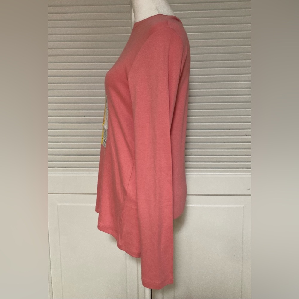 NWT Member’s Mark Long Sleeve Pink Crewneck Tee Size Medium - Picture 5 of 10